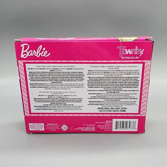 Barbie Townley Kids Cosmetic Set 38 Colors Lip Gloss Blush Eyeshadow New - Picture 2 of 5